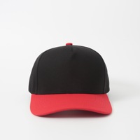 Casquette Snapback 5 Panneaux Structurée à Visière Courbe Bicolore en Sergé de Coton avec Logo 3D Brodé Personnalisé de 9,5 cm