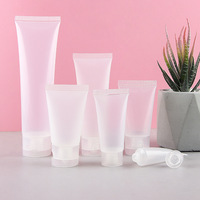Tube souple translucide pour nettoyant visage 5ml 10ml 20ml 30ml 50ml 100ml, contenant crème de soin avec bouchon à clapet et surface mate