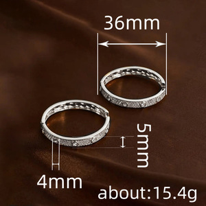 Orecchini a Cerchio Vuoto per Donne, Design Traforato Semplice, Accessori per Orecchie da Indossare Quotidianamente - Product Image 4