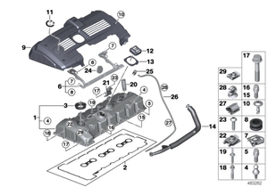 ท่อระบายอากาศเหวี่ยงท่อระบายสำหรับ2006-2013 BMW (1,3,5ชุด) 128i 328i 528i XXI X3 X5 Z4 <span class=keywords><strong>N52</strong></span> 11157559528 3.0L - Product Image 4