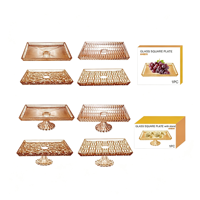 Modern rechthoekig glazen dinerbord voor restaurant- en hotelgebruik, aanpasbaar, duurzaam, voedselveilig, geschikt voor fruit en gerechten voor de keuken.