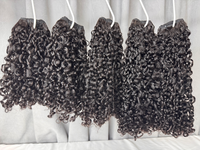 Extensions de Cheveux Humains Bouclés Pixie, Tissages Super Double Drawn Afro Kinky Curly, Extensions de Cheveux Humains Jerry Curly