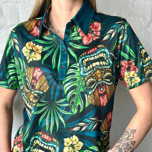 เสื้อยืดโปโลกอล์ฟผ้าแห้งเร็วผ้าโพลีเอสเตอร์สำหรับผู้ชายพิมพ์ลายดิจิทัลแบบออกแบบด้วยการระเหิดสำหรับ100% - Product Image 3