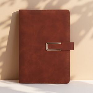 Embossed Thick Pu Leather PP Budget Design Planner Cute Journal 100 Sheets Notebook Magnetic Buckle Customizable Hardcover A5 - Product Image 4