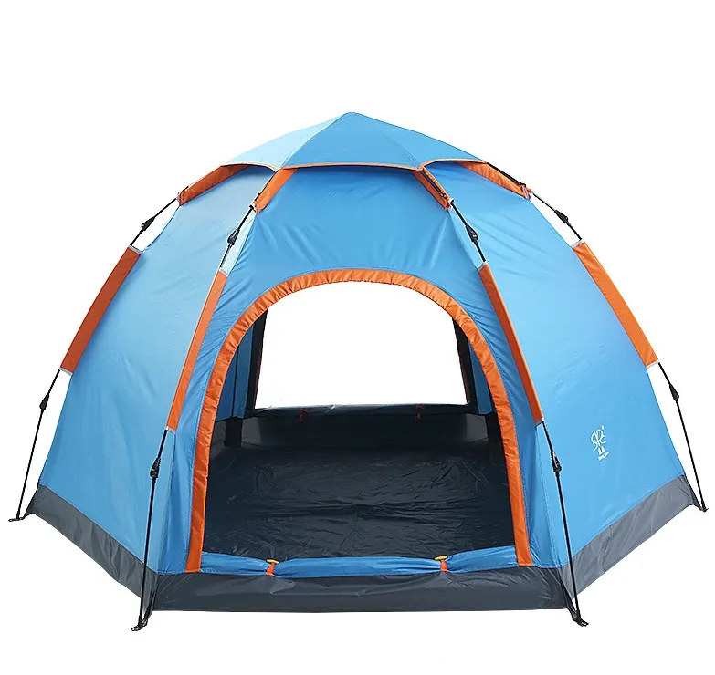 AIOIAI 핫 세일 자동 야외 캠핑 텐트 가족 하이킹 접는 팝업 3-4 사람 대형 텐트