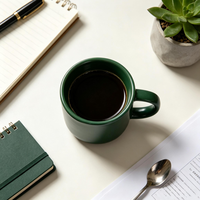 Vente en gros de tasses à café en céramique personnalisées avec logo par sublimation, 340 CC, réutilisables, écologiques, adaptées aux aliments, compatibles lave-vaisselle et micro-ondes, cadeaux d'affaires