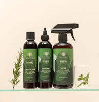 2 4 oz Ensemble d'emballages cosmétiques pour soins capillaires Bouteille vide pour huile capillaire Bouteille de pulvérisation d'humidité bouteille de mousse pot de crème étiquette personnalisée autocollant