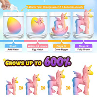 Œuf d'unicorn magique qui éclosionne dans l'eau, jouet scientifique de découverte, œuf surprise créatif et original, cadeau, vente en gros, prêt à être expédié