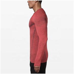 Fabricants de vêtements de sport, vêtements de sport, manches longues pour hommes, t-shirt long sans couture avec trou pour le pouce - Product Image 2
