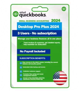 Logiciel de comptabilité financière QuickBooks Pro 2024 USA pour PC Windows, 24h/24, 7j/7, licence à vie, livraison gratuite dans le monde entier - Product Image 3