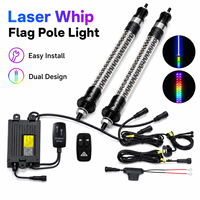 Lumières laser RGB pour UTV ATV SXS 1FT 2FT 3FT 5050 LED DC12V 60W IP67 Étanche Off Road Flag Pole Light