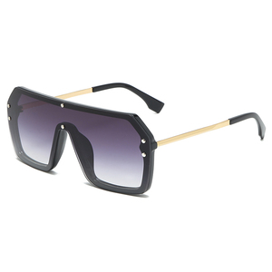 Tres hipopos-gafas de sol de plástico para mujer, lentes de sol Unisex con logotipo personalizado, UV400, de marca, planas, con espejo, PC, 2020 - Product Image 2