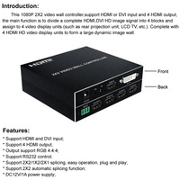 2x2 4 canaux TV HDMI contrôleur vidéo mural commutateur d'écran 2x2 pour TV