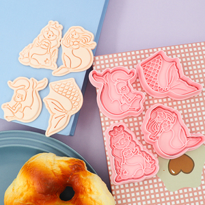 <span class=keywords><strong>Sirena</strong></span> serie 3D cartone animato stampo biscotto coda di pesce argilla fai da te principessa stampo per biscotti stampati personalizzati - Product Image 3