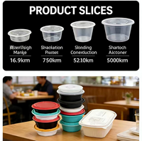Contenedor de Alimentos Biodegradable de 1250 ml, Ecológico, de Almidón Vegetal, con Tapa Antiderrames, Alta Resistencia, Forma Alargada
