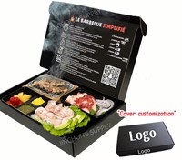 Boîte à barbecue instantanée en carton pour kebabs et brochettes avec grille intégrée