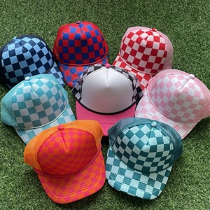 Promotion Été : Casquette Trucker en Maille à Motif Damier Personnalisable, Casquette de Baseball à <span class=keywords><strong>5</strong></span> Panneaux avec Face Avant en Mousse Tendance, Casquette de Sport à Carreaux, Casquette de Noël - Product Image 2