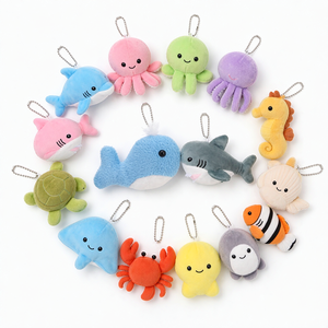 Porte-clés en peluche animaux marins (requin, tortue) mignons et personnalisés, vente en gros à prix abordable pour machines à griffes - Product Image 3