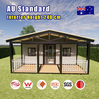 Maison préfabriquée complète au standard australien, type Granny Flat, pliable et extensible, conteneur mobile, mini-maison préfabriquée 2, 3, 4, 5 chambres