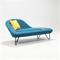 Ensemble de 4 chaises longues d'extérieur avec table basse et ottoman, ensemble de meubles de salon de jardin pour jardin et bord de piscine