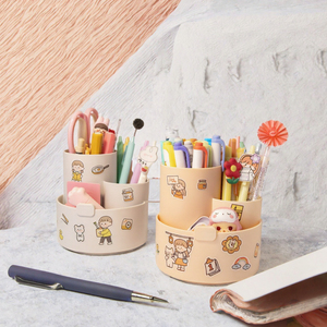 ที่เก็บอุปกรณ์ศิลปะแบบหมุนได้ ดีไซน์หลากสี หมุนได้ 360 องศา ทำจากพลาสติก ใช้เป็นปฏิทินได้ เหมาะสำหรับนักเรียน โรงเรียน/สำนักงาน - Product Image 3