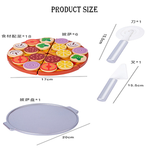 Tendance préscolaire début jouets éducatifs <span class=keywords><strong>en</strong></span> <span class=keywords><strong>bois</strong></span> semblant jouer <span class=keywords><strong>cuisine</strong></span> coupe ensembles de jouets avec couteau Pizza <span class=keywords><strong>jouet</strong></span> pour enfant jeux alimentaires - Product Image 6