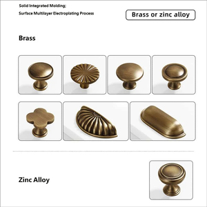 Brass Light Luxury American Retro Shell Semi-Circle Cabinet Pulls Antique Bronze Drawer Handles for Bedroom Warehouse Kitchen - Product Image 3