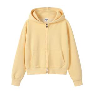 <span class=keywords><strong>Pull</strong></span> cardigan à capuche zippé court pour <span class=keywords><strong>femme</strong></span>, en coton composite <span class=keywords><strong>de</strong></span> couleur unie, tendance, anti-rides, vêtement d'extérieur ample pour le début <span class=keywords><strong>de</strong></span> l'automne - Product Image 6