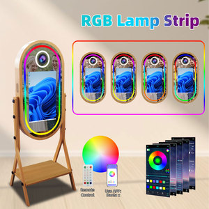 Photomaton à écran tactile en bois grainé <span class=keywords><strong>pas</strong></span> <span class=keywords><strong>cher</strong></span> 2025, miroir magique pour selfies, compatible avec l'appareil <span class=keywords><strong>photo</strong></span> et le plateau d'impression - Product Image 4