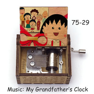 Caja Musical de Madera con Diseño de Anime Chibi Maruko Chan, Impresión a Color, Tema de Reloj de Mi <span class=keywords><strong>Abuelo</strong></span>, Encantador <span class=keywords><strong>Regalo</strong></span> para Niños 75 - Product Image 4