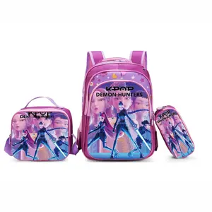 <span class=keywords><strong>Mochila</strong></span> <span class=keywords><strong>con</strong></span> <span class=keywords><strong>Ruedas</strong></span> de <span class=keywords><strong>Tres</strong></span> Piezas de 16 Pulgadas para Niños, Diseño 3D de Dibujos Animados en Nailon, Unisex, para Estudiantes de Primaria, de Doble Asa - Product Image 2