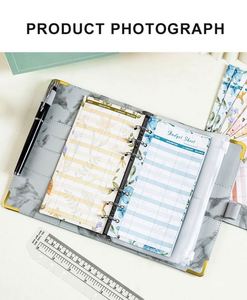 Wholesale Pu Leather <b>Notebook</b> A4 Budget Binder Planner With Cash Envelopes Budget Sheet <b>Set</b> - Product Image 5