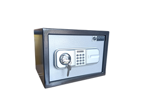 YUNOS LB-20EC Hotel Safe <b>Box</b> Dual Locking System (Electronic Code Mechanical Key) Secure Cash <b>Documents</b> Waterproof <b>Fireproof</b> - Product Image 1