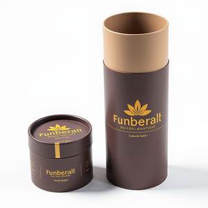 Custom Printed Biodegradable Cylinder Paper Tubes Cosmetic Packaging Kraft Paper Core Tube <b>Round</b> Cardboard <b>Boxes</b> - Product Image 3