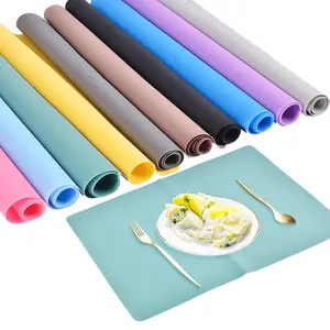 Toptan pembe mavi sarı siyah çok renkli masa Placemat sayaç koruyucu ped epoksi reçine döküm silikon Mat