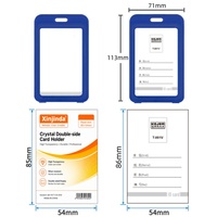 Protector de Tarjetas de Crédito Ligero para Oficina, Porta Tarjetas de Identificación Profesional, Protector de Tarjetas de Doble Cara