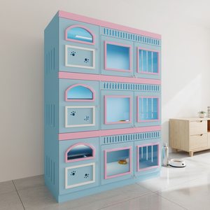 Casa de Lujo para Gatos de Vidrio y Madera con Diseño de Recinto Interior, Moderna Villa para Gatos para Tiendas de Mascotas, Hoteles para Gatos y Uso Doméstico - Product Image 5