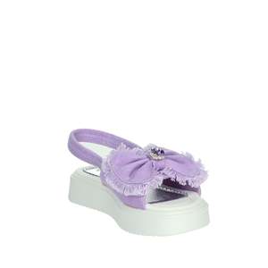 Gaelle Junior Violet Sandal <b>With</b> <b>Bow</b> Platform Heel For Girls Size 28 - Product Image 5