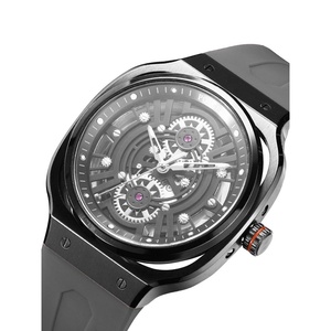 Reloj de silicona de cuarzo de lujo para hombre, esfera cuadrada de cristal de zafiro, ventana 5ATM, resistente al agua, caja rectangular luminosa, moda cuadrada - Product Image 3