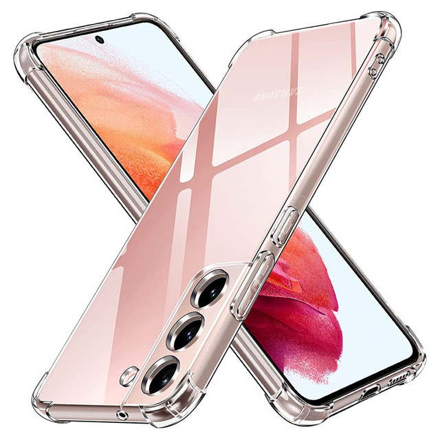 Luxury Clear Silicone Soft Phone Case for Samsung Galaxy S24 Ultra S23 S22 S21 S20 FE S10 S9 S8 Note20 Ultra Shockproof Cover