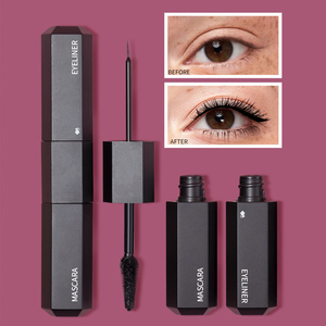 Mascara et Eyeliner <span class=keywords><strong>Noir</strong></span> 2-en-1 en Gros OEM Haute Qualité, Eyeliner Activé par l'Eau, Mascara Waterproof Hydratant Marque Privée - Product Image 6