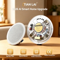 KS-8187-6INCH Speaker Plafon Putih, Pemasangan Mudah untuk Proyek Suara Residensial dan Komersial