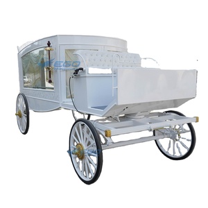 Cercueil de luxe au design moderne, chariot funéraire antique tiré par des chevaux, voiture funéraire à vendre - Product Image 1