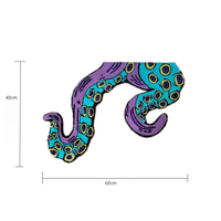 Tapis pieuvre tentacules kraken de forme drôle paillasson fabriqué à la machine pour entrée intérieure extérieure personnalisé pour un usage domestique