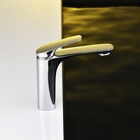 Robinet de lavabo moderne monocommande eau chaude/froide en laiton chromé avec finition céramique, monotrou, pour vente en gros et personnalisation
