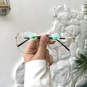 Monturas de Gafas Ovaladas Qianai W4-18006, Montura Completa, Lentes de Acetato, Anti-UV y Anti-Luz Azul, Unisex, Metálicas - Product Image 5