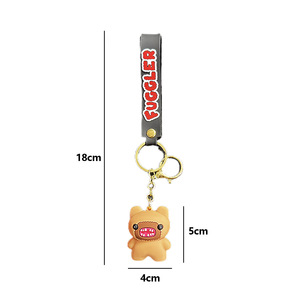 Fuggler 3D Răng Quái Vật Phim Hoạt Hình Đồng Xu Chủ Keychain Cao Su Cứng Mặc Ánh Sáng Quà Tặng Trọng Lượng - Product Image 6