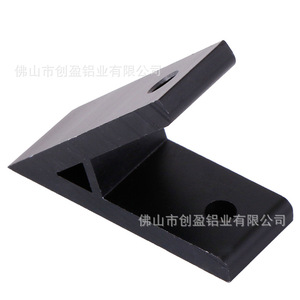 Fixations d'angle en aluminium extrudé noir à 45 degrés Deying Industrial, profilés en aluminium industriel, fixations de machine-outil - Product Image 4