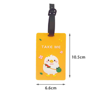 Étiquettes de bagages en PVC souple écologiques et créatives, imprimées numériquement avec motifs de dessins animés mignons, pour cartes d'embarquement et cadeaux promotionnels pour bus - Vente en gros