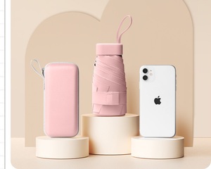 Mini parasol de voyage pour sac <span class=keywords><strong>à</strong></span> main avec étui petit parapluie de poche compact pour femmes enfants et hommes - Product Image 6
